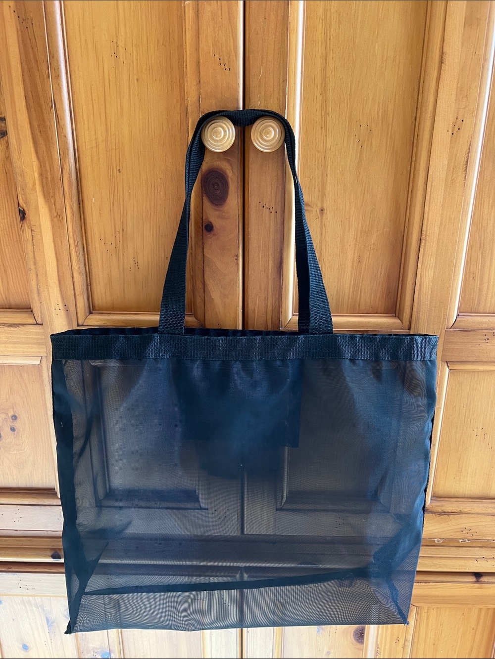 Black Mesh Tote Bag - Lightweight Carry-All - New!
